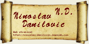 Ninoslav Danilović vizit kartica
